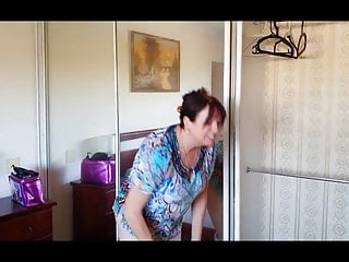 Sexy Granny in Hotel Room Naked Going for Shower